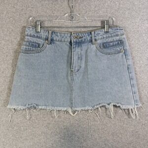 Edikted skirt womens large mini 30" wiast denim short